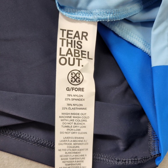 G/FORE Women's Color Block Silky Tech Nylon Sleeveless 1/4 Zip Golf Polo Small - Picture 9 of 12